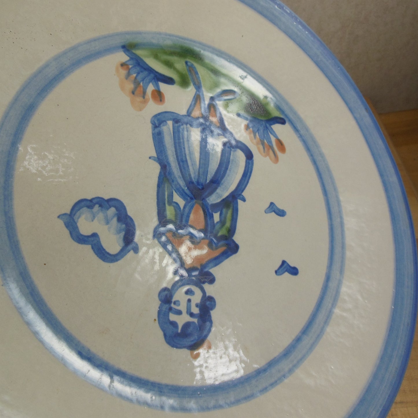 M.A. Hadley Pottery 4 Set Dinner Plates 11" House Chicken Farmer Man Woman - Discounted rub wear