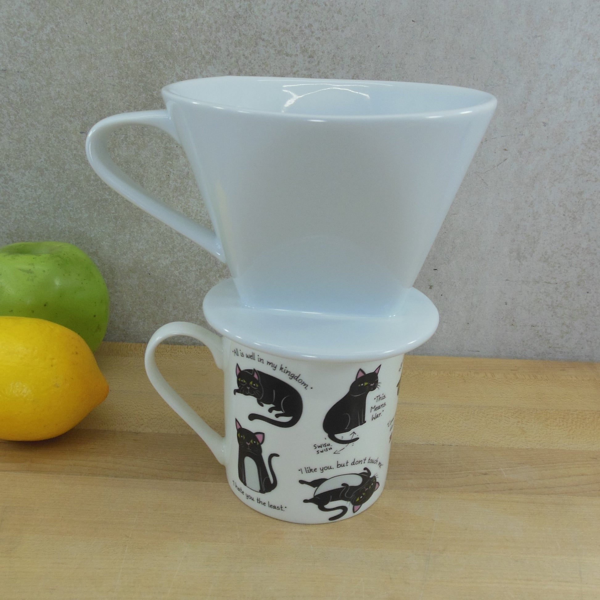 Unbranded White Porcelain Pour Over Coffee Maker Cone Example
