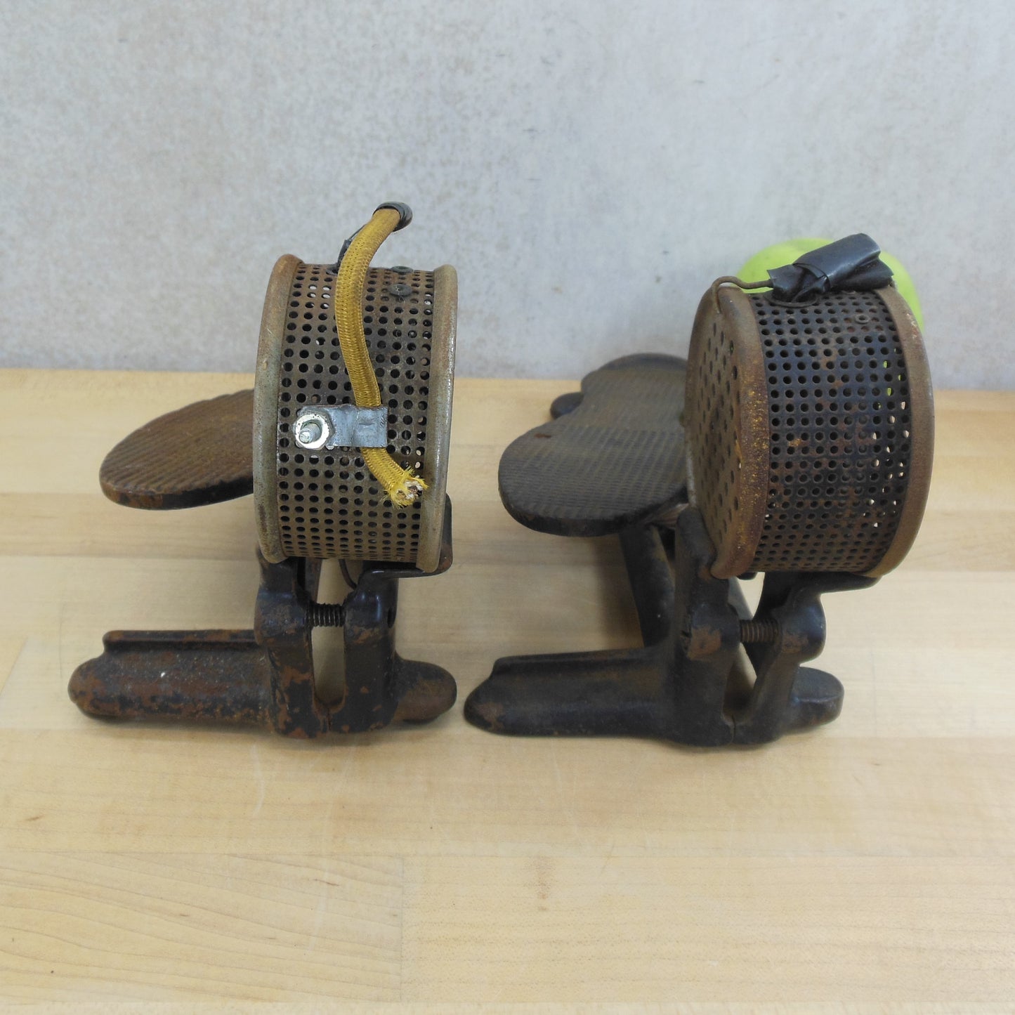 Vintage Pair Sewing Machine Cast Iron Speed Control Pedal Rheostat Antique