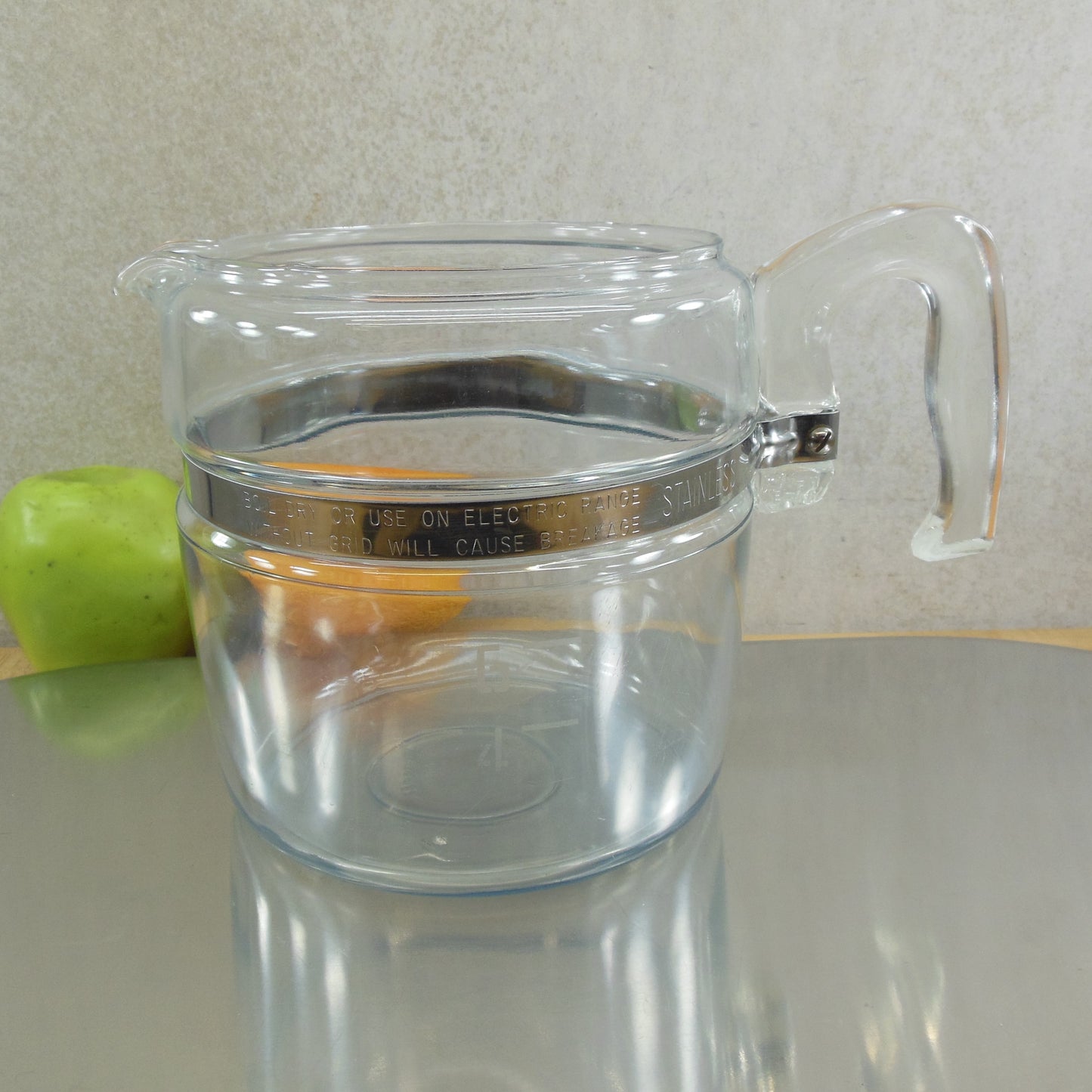 Pyrex Flameware Glass Coffee Percolator 6 Cup Part - Base Pot & Handle
