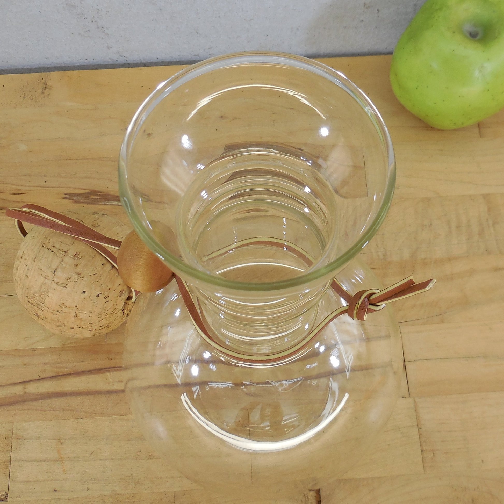 Pyrex Glass USA 8010 Wine Cold Beverage Carafe Cork Ball Stopper Vintage