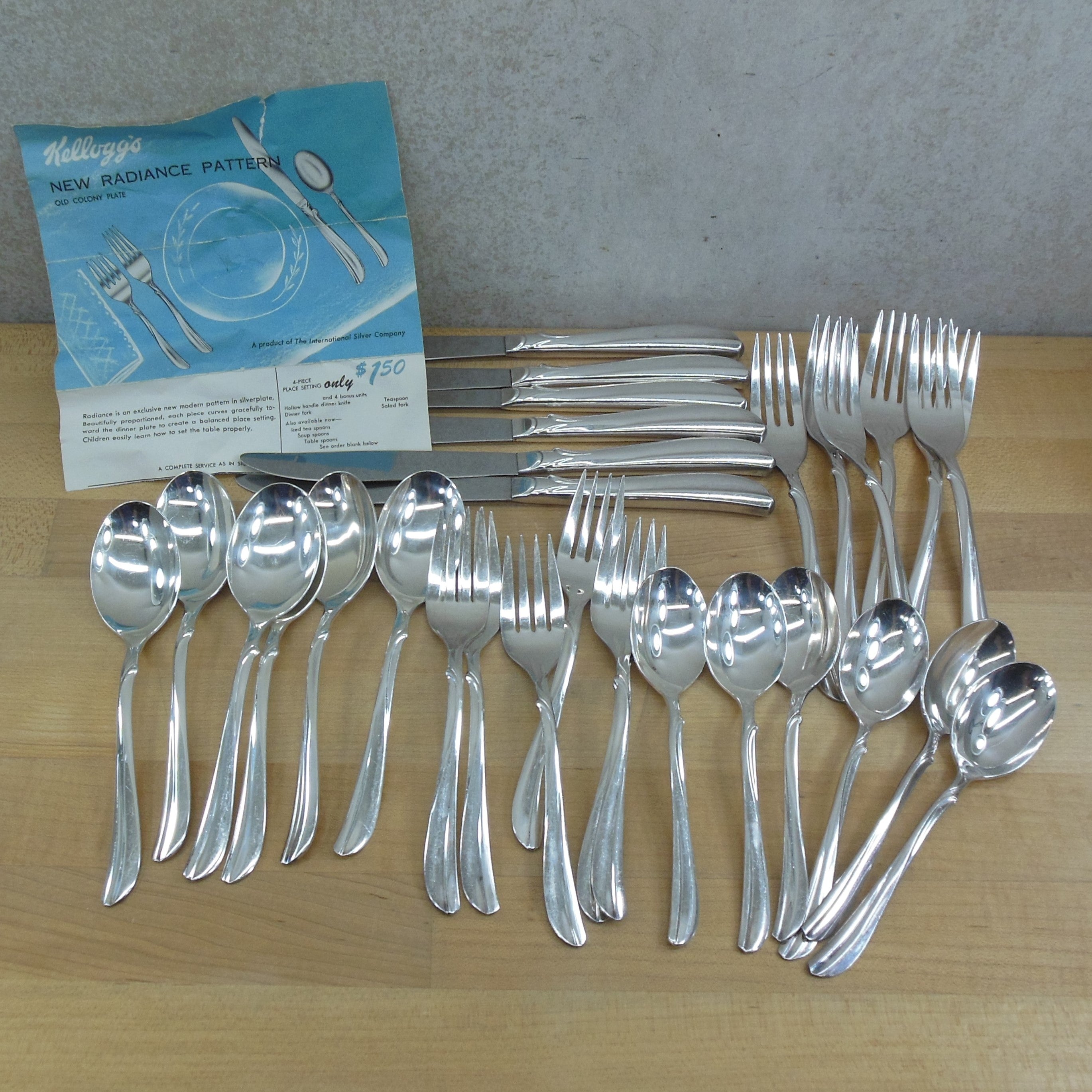 WATERFORD RUSSBOROUGH 7 NEW SERVING SPOONS-FORK newest FLATWARE SILVERWARE STAINLESS