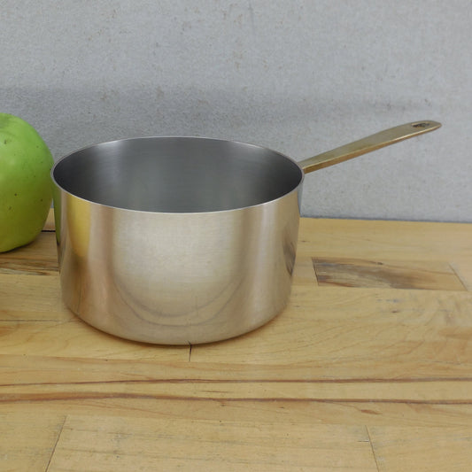 Revere Ware Limited Edition 1 Quart Open Saucepan Stainless Copper Core Brass