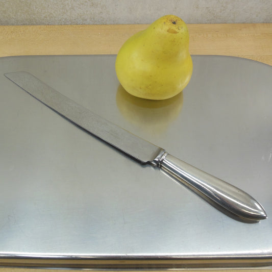 Raimond Sheffield England Sterling Handle Stainless Serrated Cake Knife