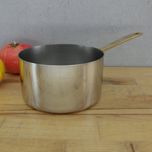 Revere Ware Limited Edition 1 Quart Open Saucepan Stainless Copper Core Brass