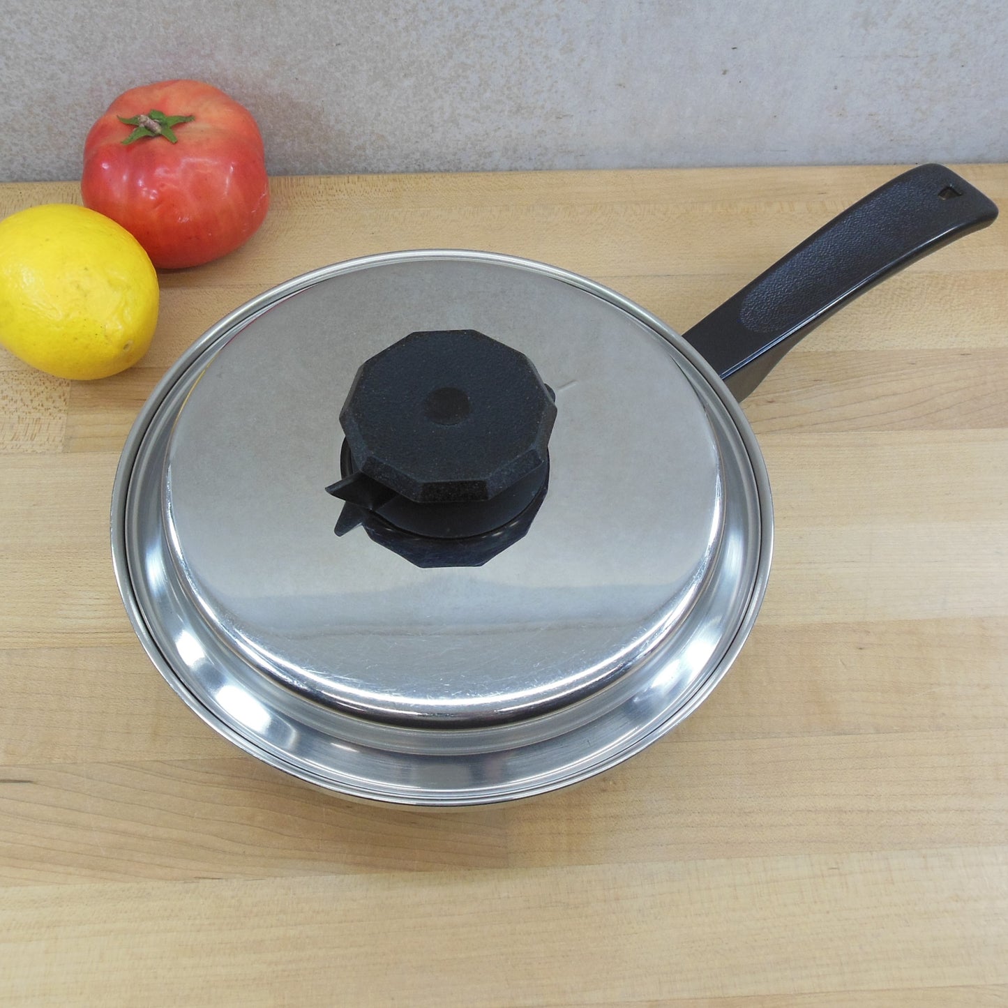 Vollrath Rex-A-Matic Stainless 8" Saucepan Skillet & Vent Lid Vintage