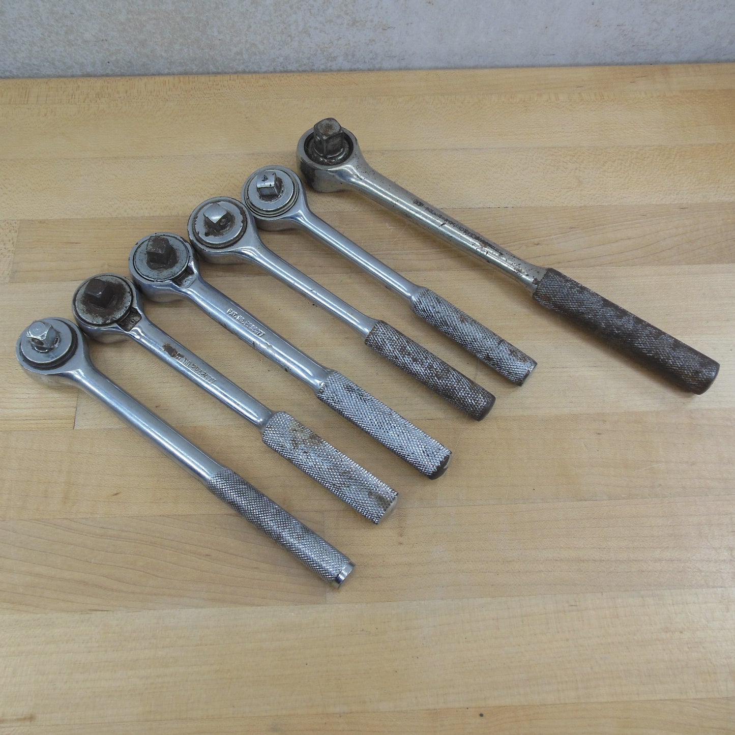 Socket Rachet Wrench 6 Lot 3/8" 1/2" Drive - Husky SK Fleet Challenger