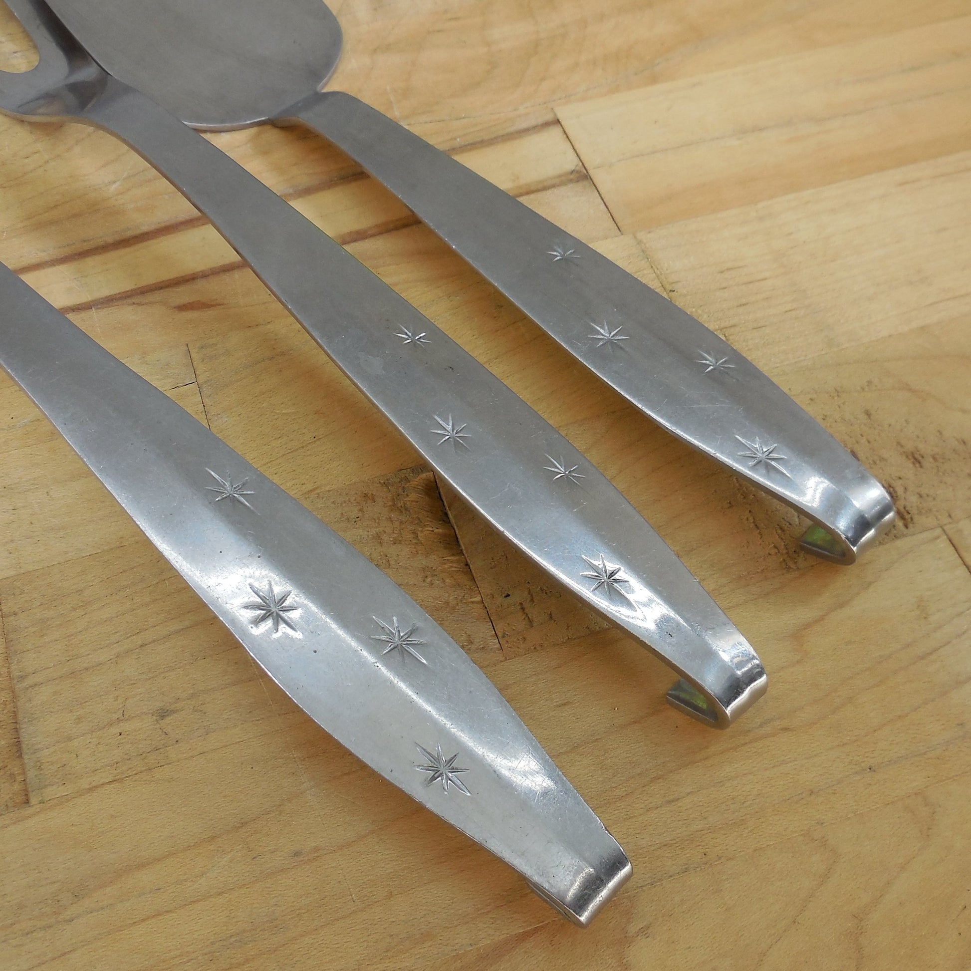 Regent Sheffield Atomic Starburst Stainless Spatula Fork Cake Server Hook Used