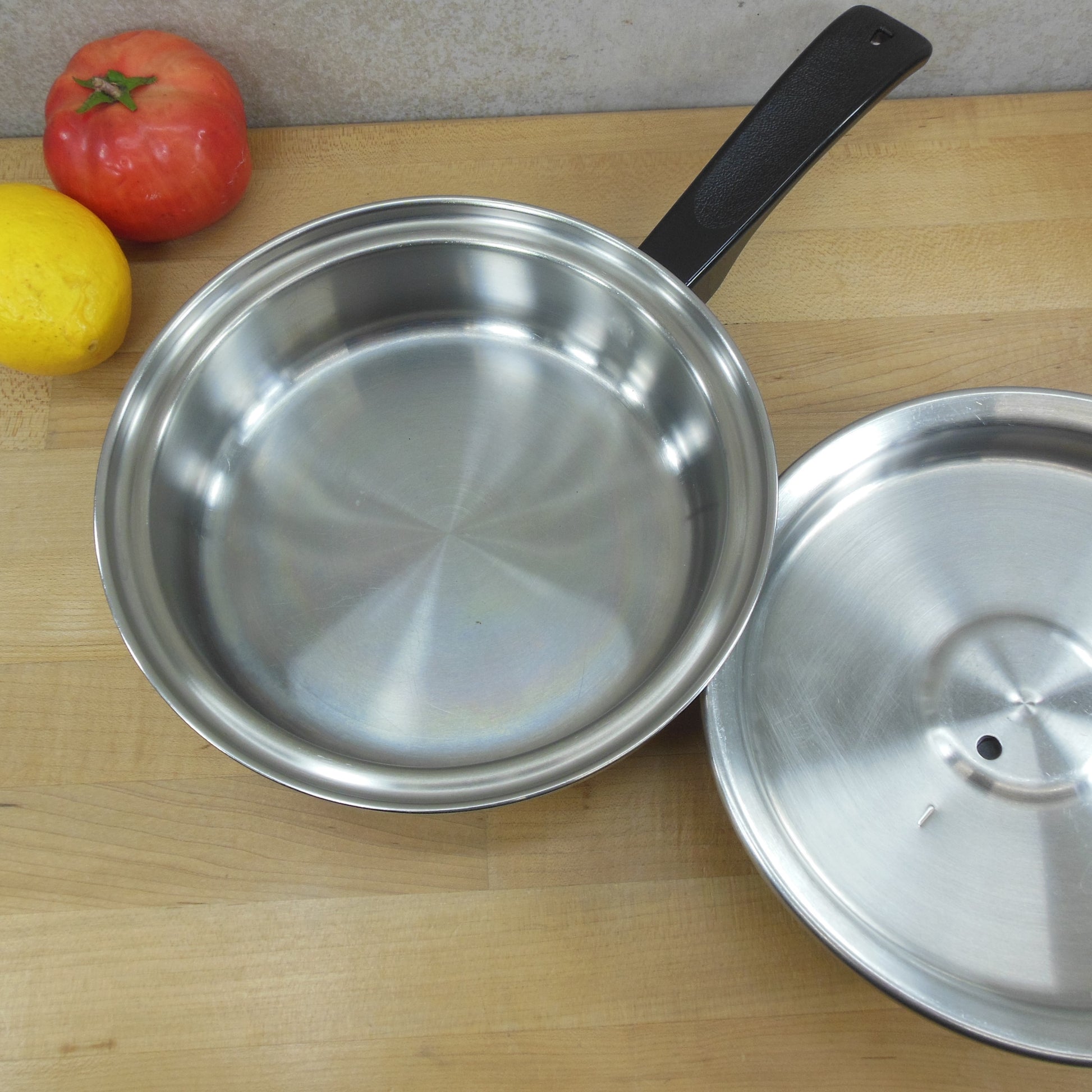 Vollrath Rex-A-Matic Stainless 8" Saucepan Skillet & Vent Lid  Used