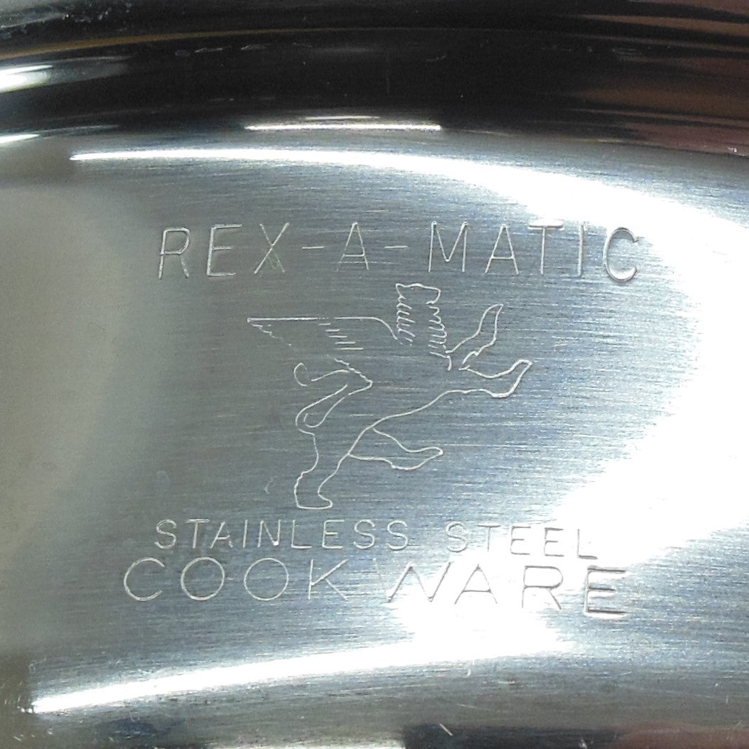 Vollrath Rex-A-Matic Stainless 8" Saucepan Skillet & Vent Lid Logo Maker Mark Stamp