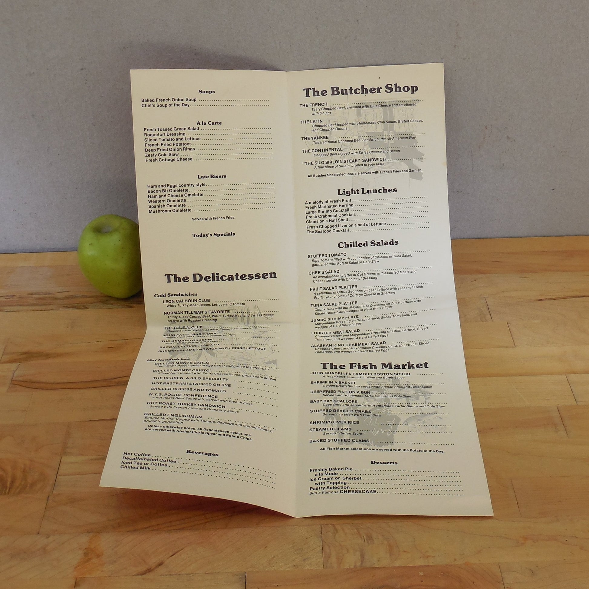 The Silo Luncheon Menu Ramada Inn Albany NY Restaurant Large Size