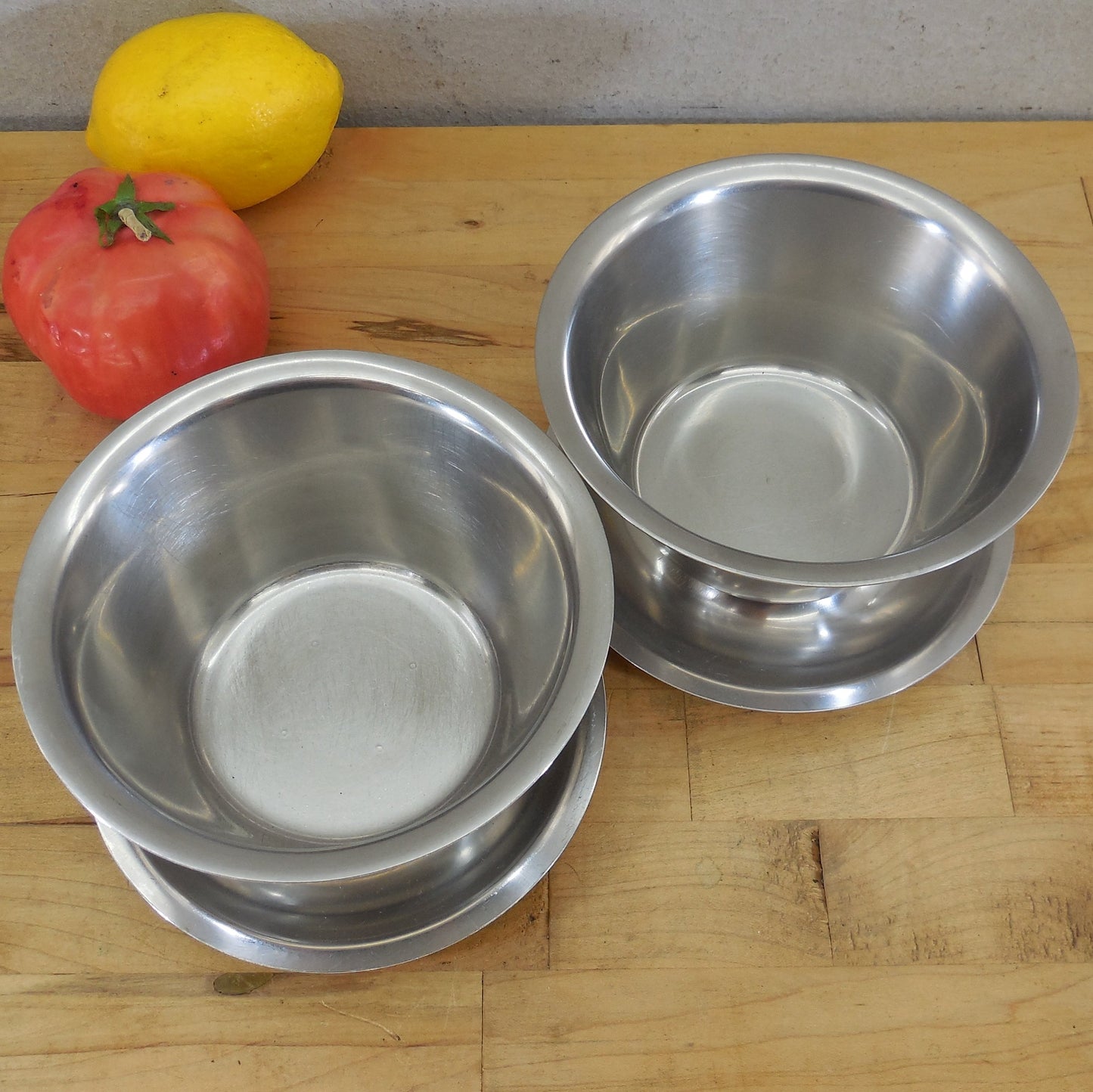 Raimond Denmark Pair Modernist Stainless Serving Condiment Gravy Bowls