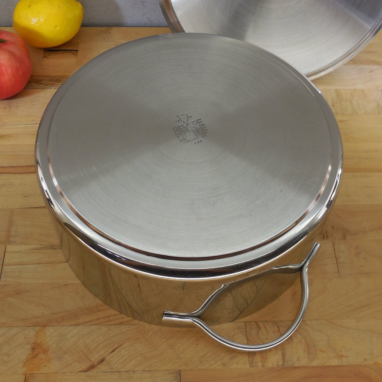 Revere Ware Pro-Line 6 Qt. Dutch Oven Stock Pot 6796 Stainless Restored Copper Disc