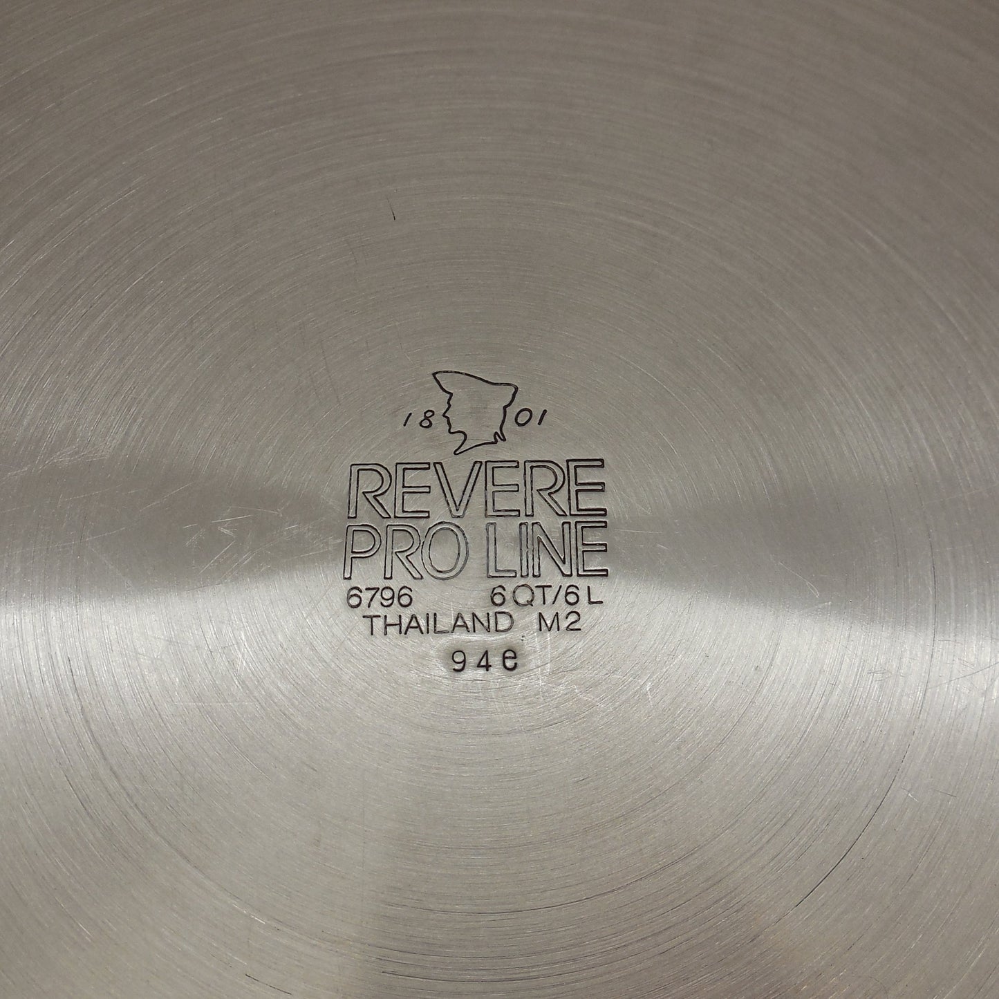 Revere Ware Pro-Line 6 Qt. Dutch Oven Stock Pot 6796 Stainless Restored Thailand