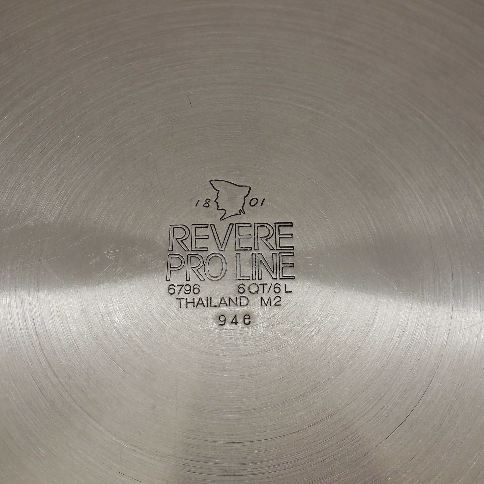 Revere Ware Pro-Line 6 Qt. Dutch Oven Stock Pot 6796 Stainless Restored Thailand