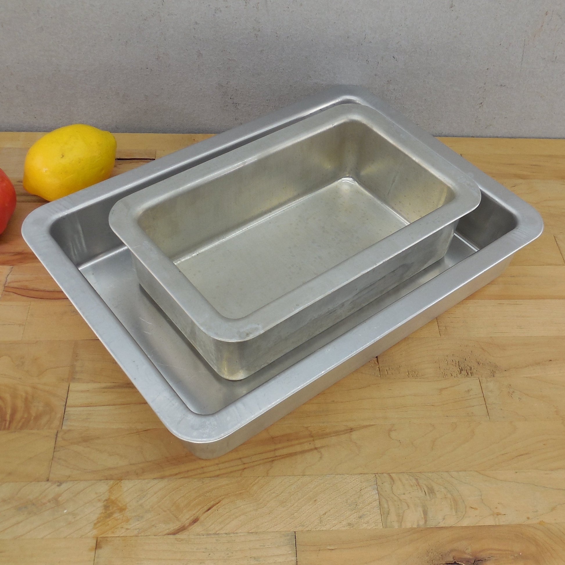 REMA USA 2 Insulated Aluminum Rectangular Baking Pans Loaf Cake Vintage