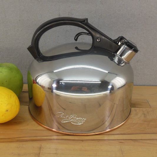 Revere Ware Signature 1996 Water Tea Kettle 2 Quart Stainless Copper Vintage