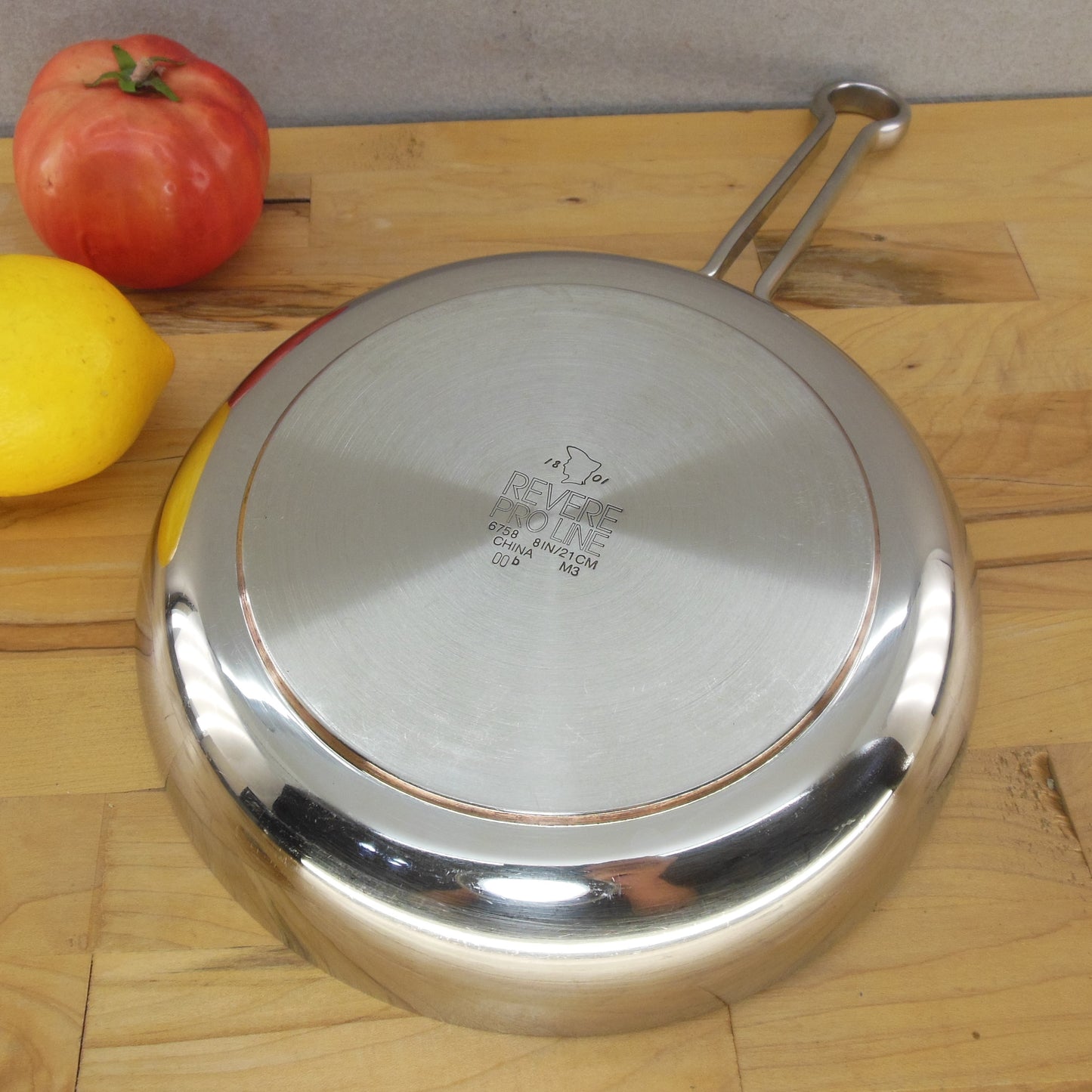 Revere Ware Pro-Line Stainless 8" Fry Pan Skillet 6758 China 2000