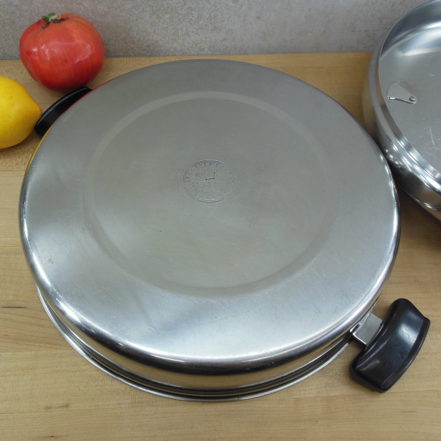 Revere Ware Designers' Group 12" Double Handle Skillet Saute Pan 6000 Cleaned