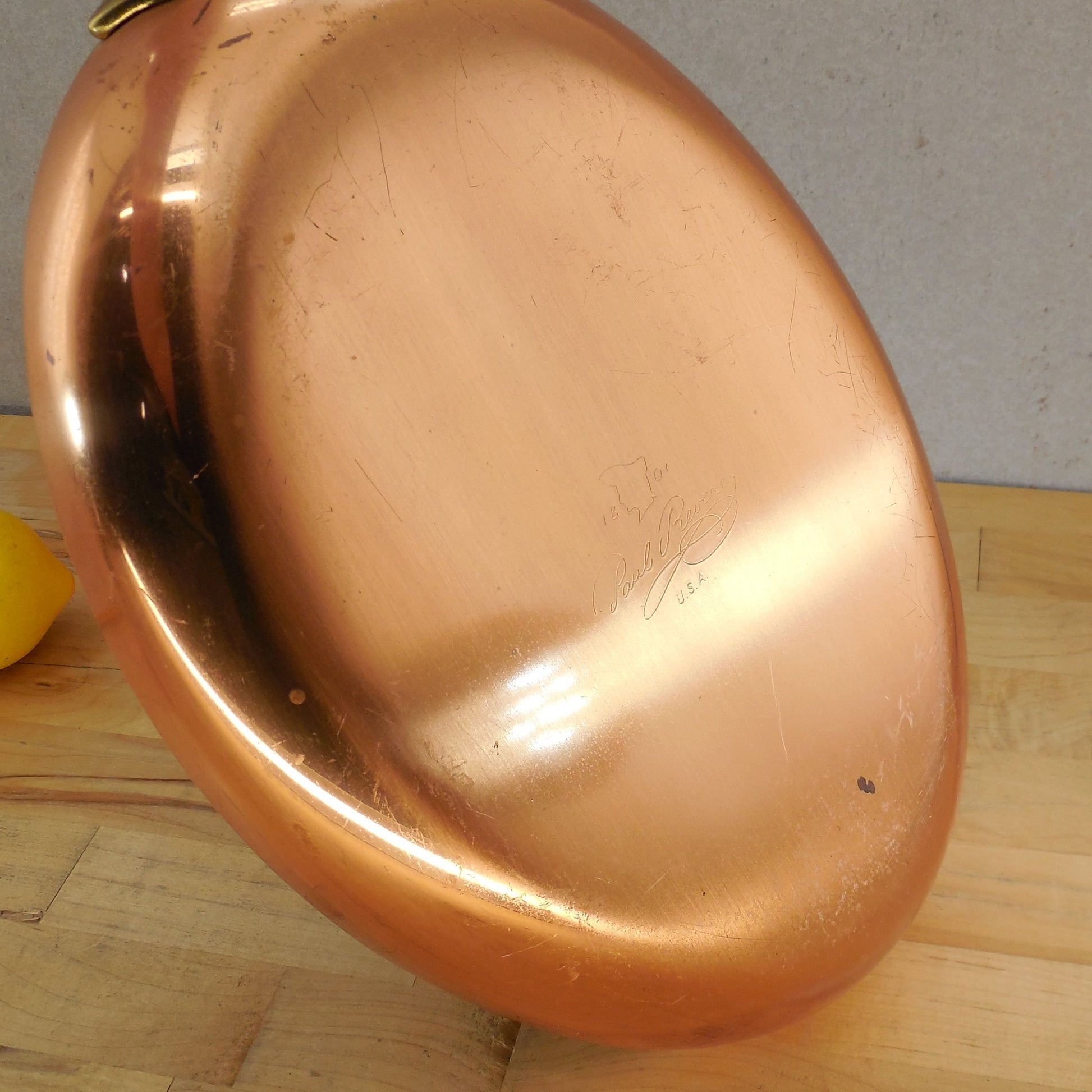 Revere Ware Limited Special Edition Copper Brass Oval Omelet Fish Pan Unused Signature
