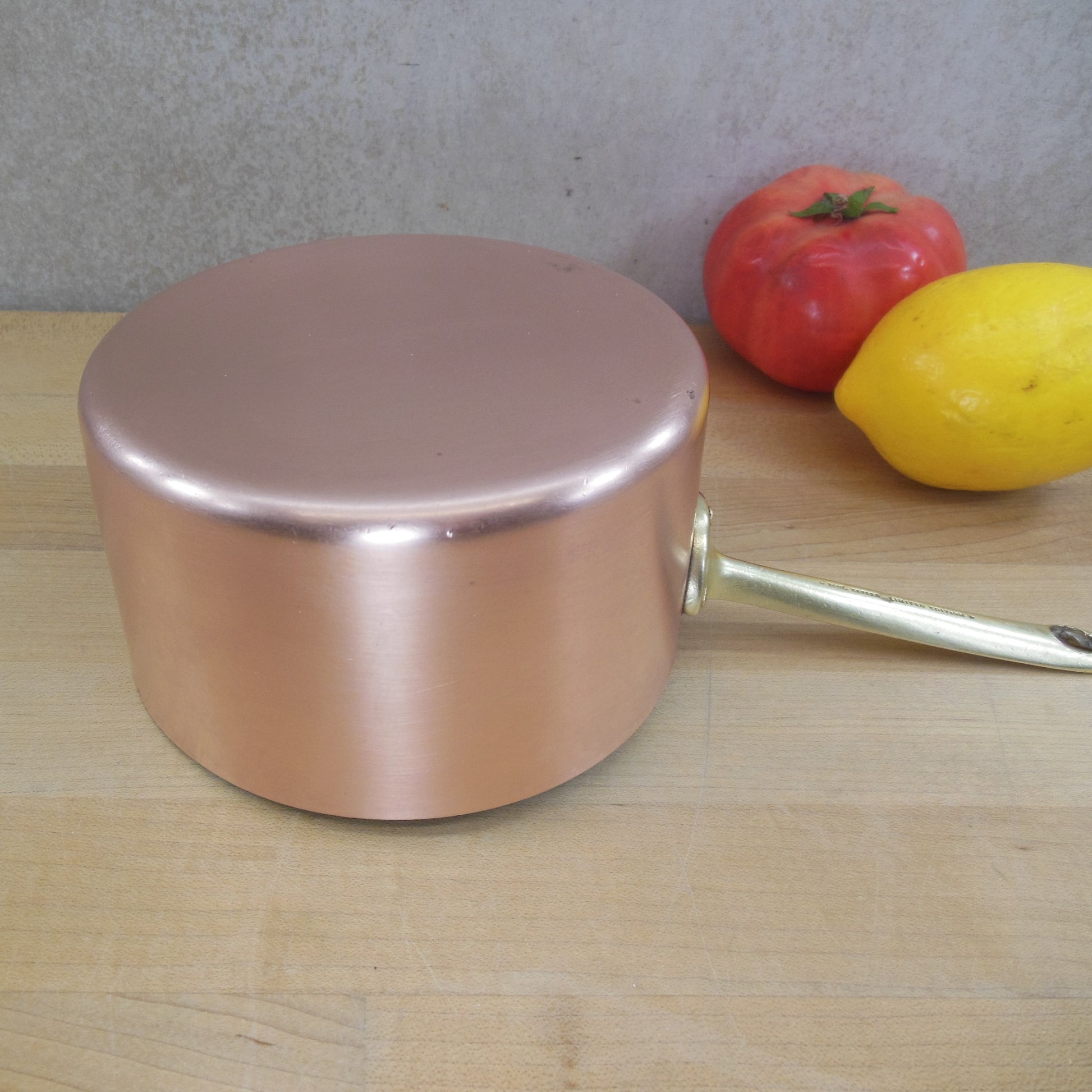 Revere Ware Signature Limited Edition 1 Quart Open Saucepan Copper Stainless Brass vintage