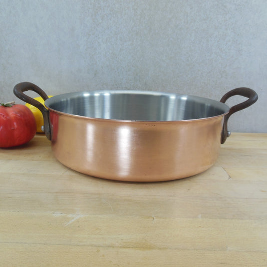 Unbranded France (Mauviel) Copper Stainless 3 Quart Brasier Rondeau Pan