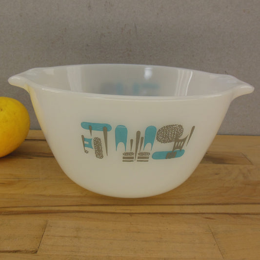 Royal Mar-Crest Blue Heaven #10 Mixing Bowl 7-3/8" Fire King