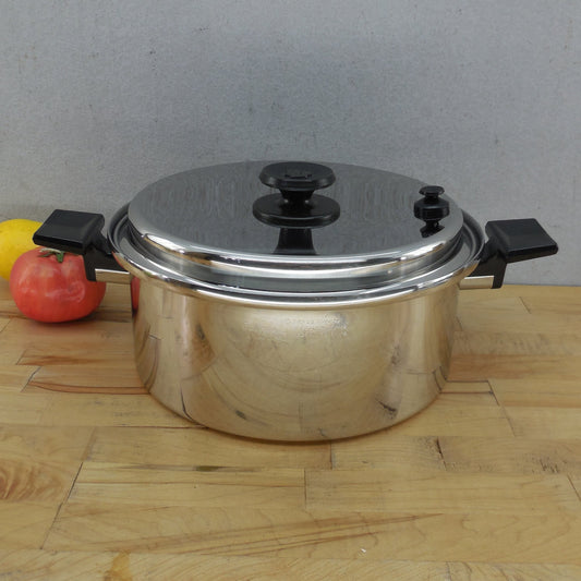 Royal Presitge West Bend 5 Quart Stock Pot 7 Ply SS Titanium Silver Alloy Copper
