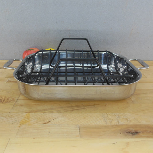 All-Clad Stainless Lasagna Roasting Pan & Tall Rack 14.5 x 11.75