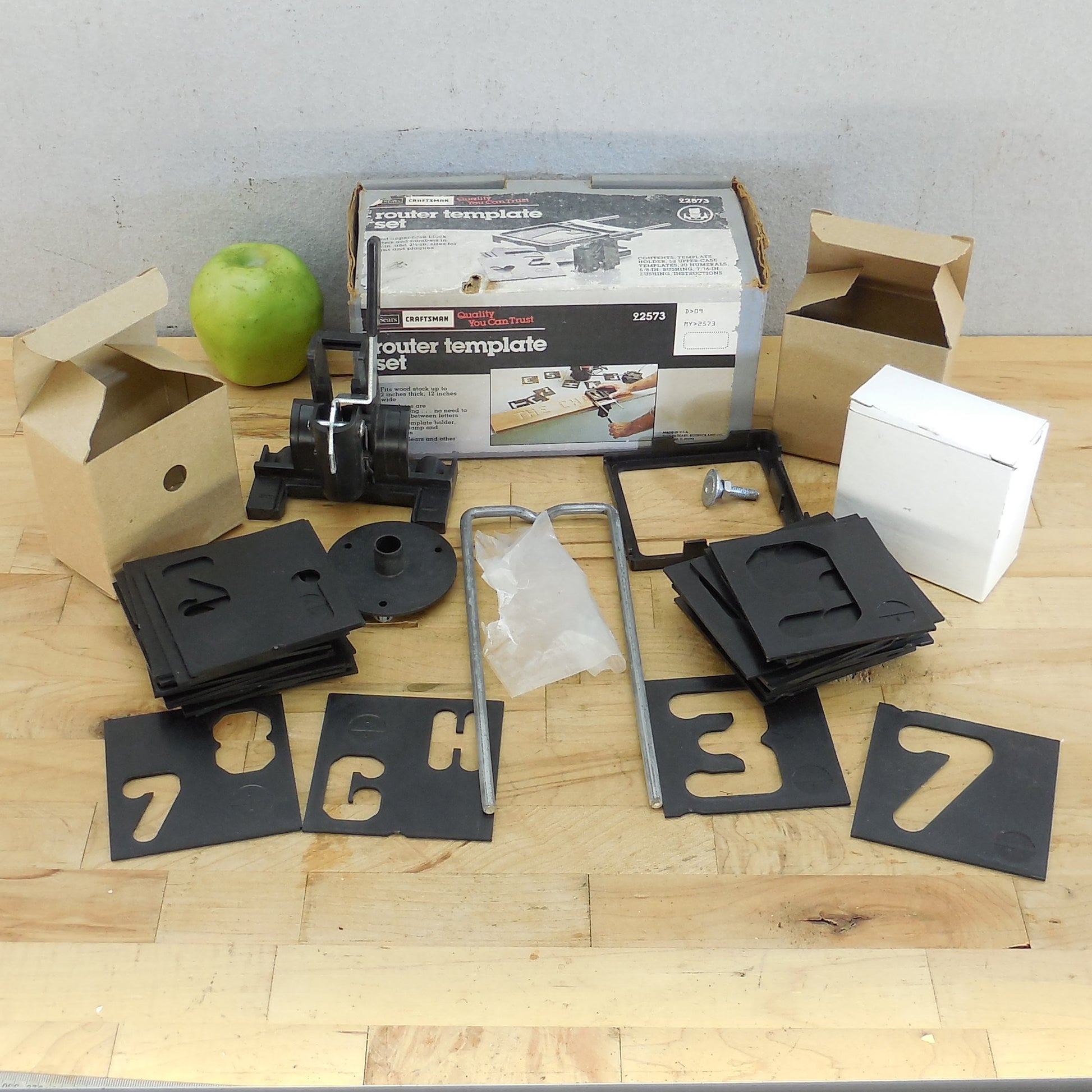 Sears Craftsman Router Wood Sign Lettering Number Template Set 92573