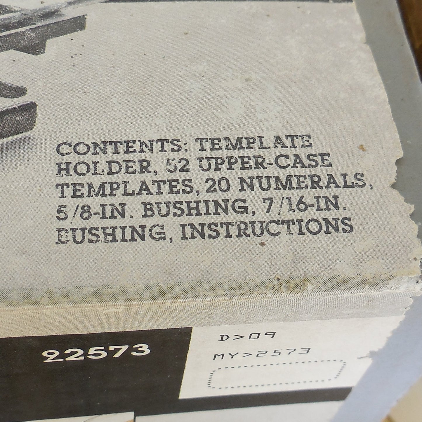 Sears Craftsman Router Wood Sign Lettering Number Template Set 92573 box
