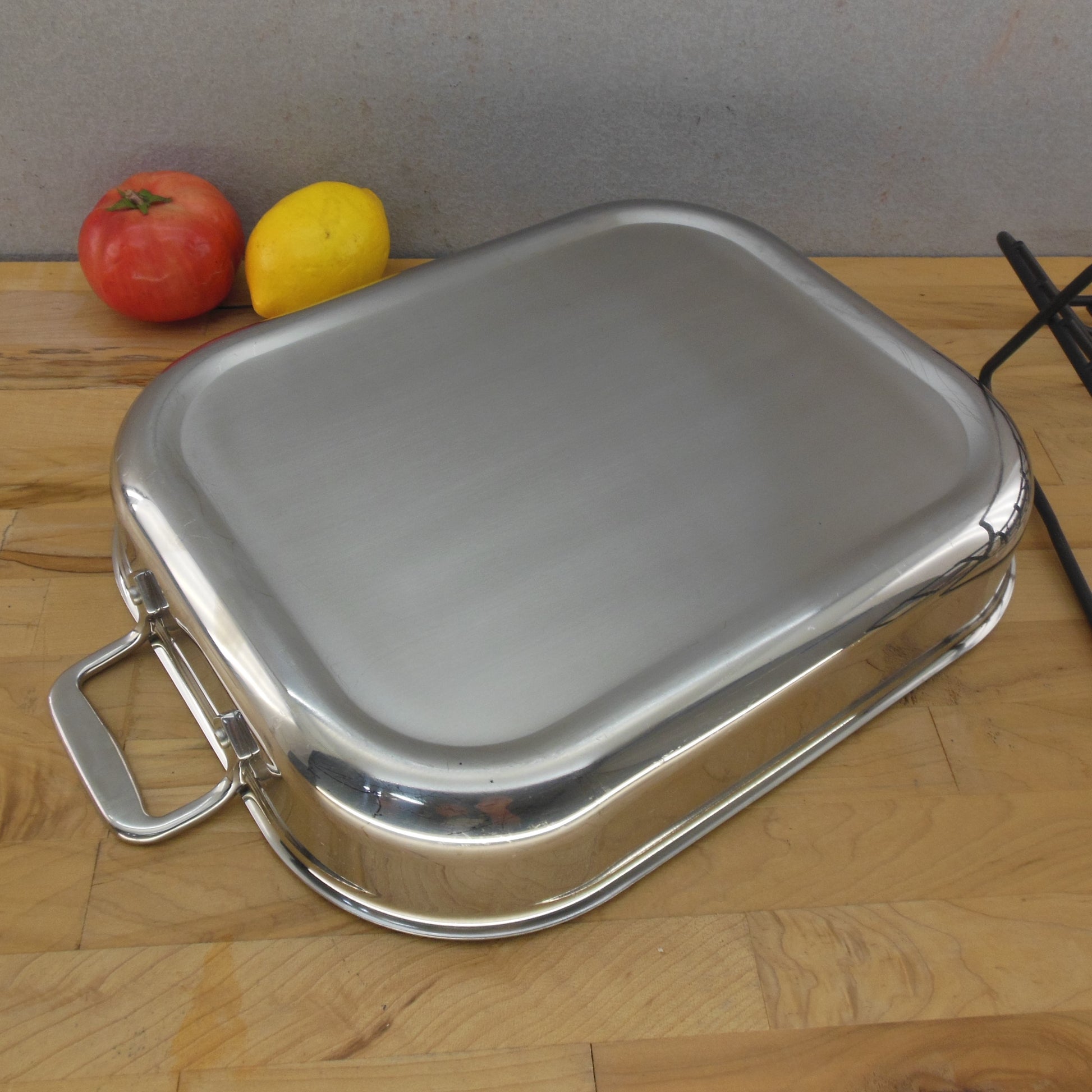 All-Clad Stainless Lasagna Roasting Pan & Tall Rack 14.5 x 11.75 Bottom