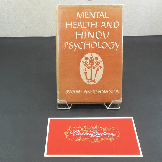 Swami Akhilananda Signed Book - Mental Health and Hindu Philosophy & Sarvagatananda Letter