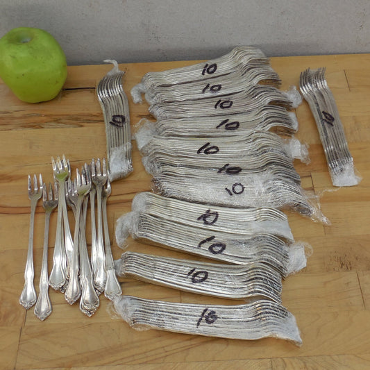 Oneida Ltd. Croydon Silverplate Seafood Forks 142 Lot Wedding Party Vintage