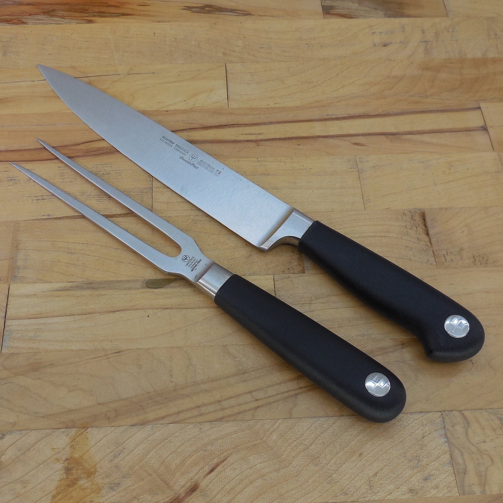 Wusthof Germany Stainless Grand Prix 8" Slicing Knife & Fork 4527/20cm