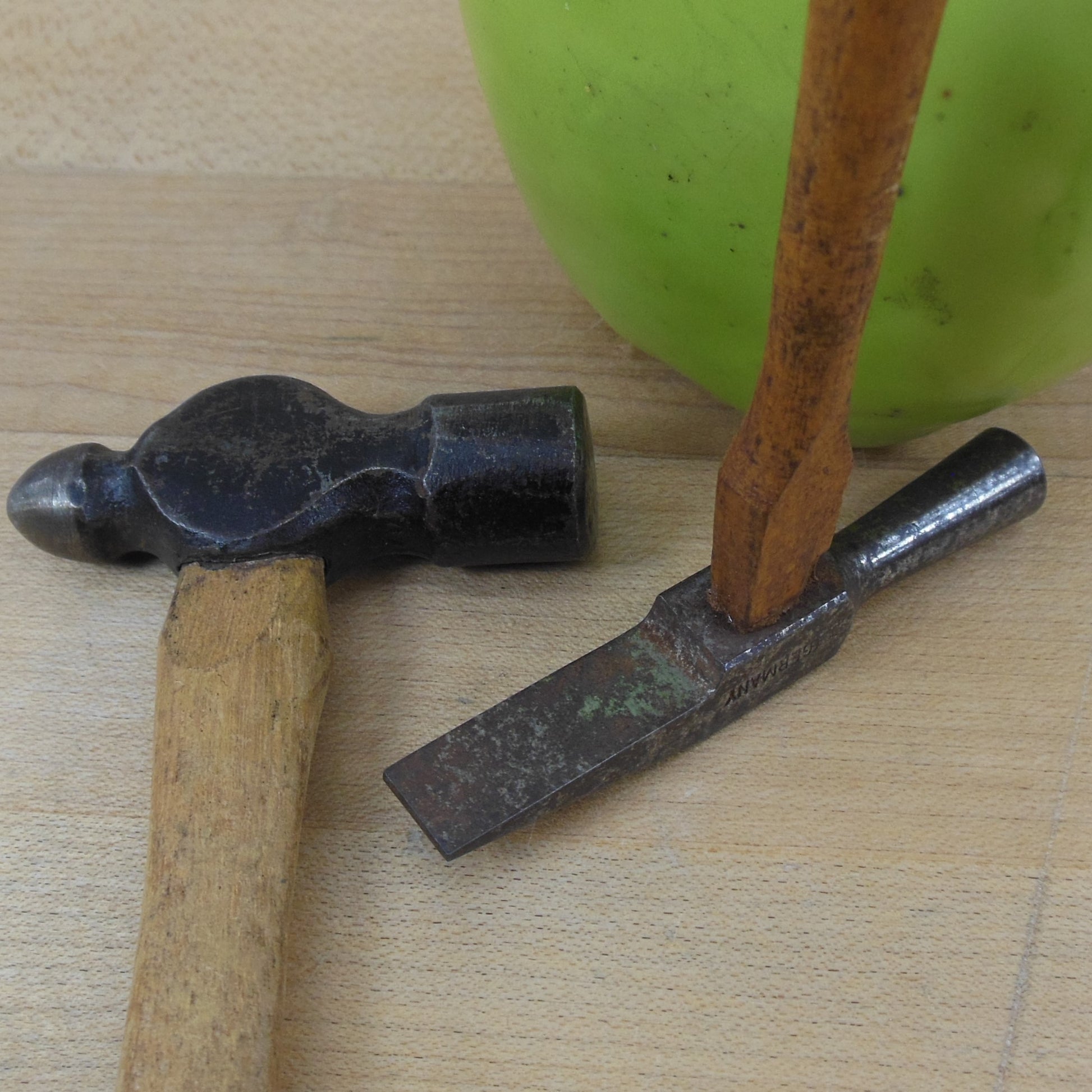 Champion DeArment 2 Oz Ball Peen & Germany Small Hammer Jeweler Gunsmith Wood Handles