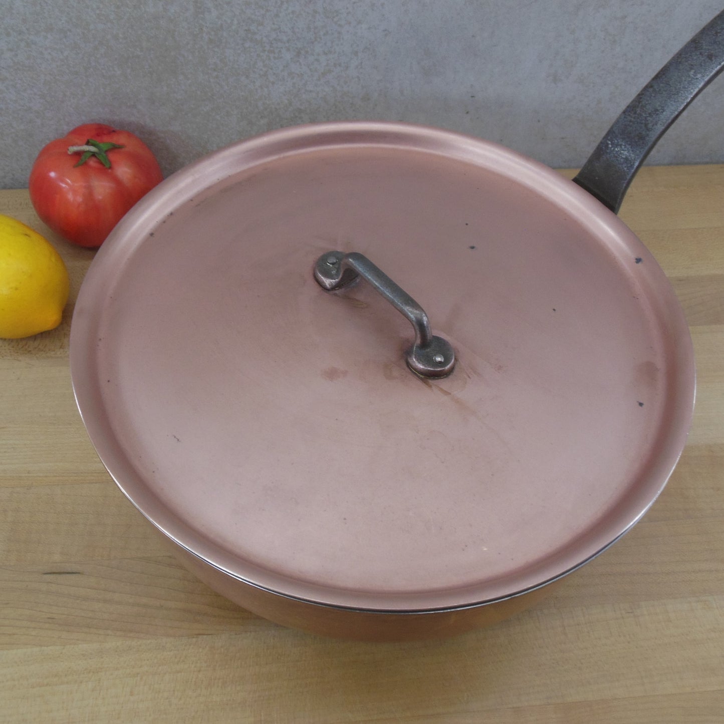 Falk Culinair Belgium 28cm Classic Copper Stainless Sauté Pan 4 Quart vintage