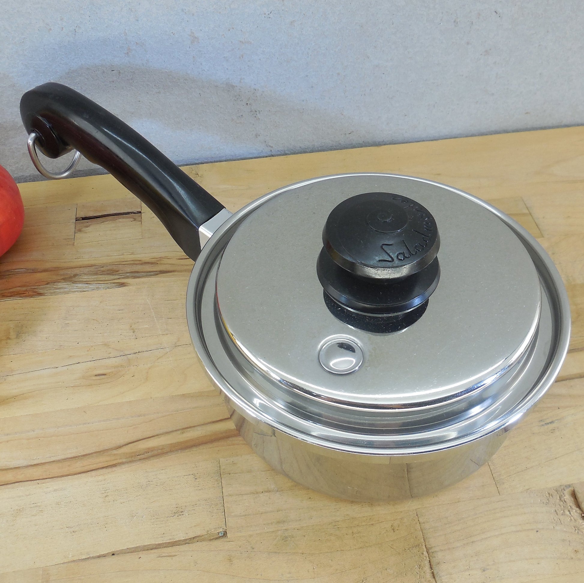 Saladmaster USA T304S Stainless 1 Qt. Saucepan with Vapo Lid Restored Used
