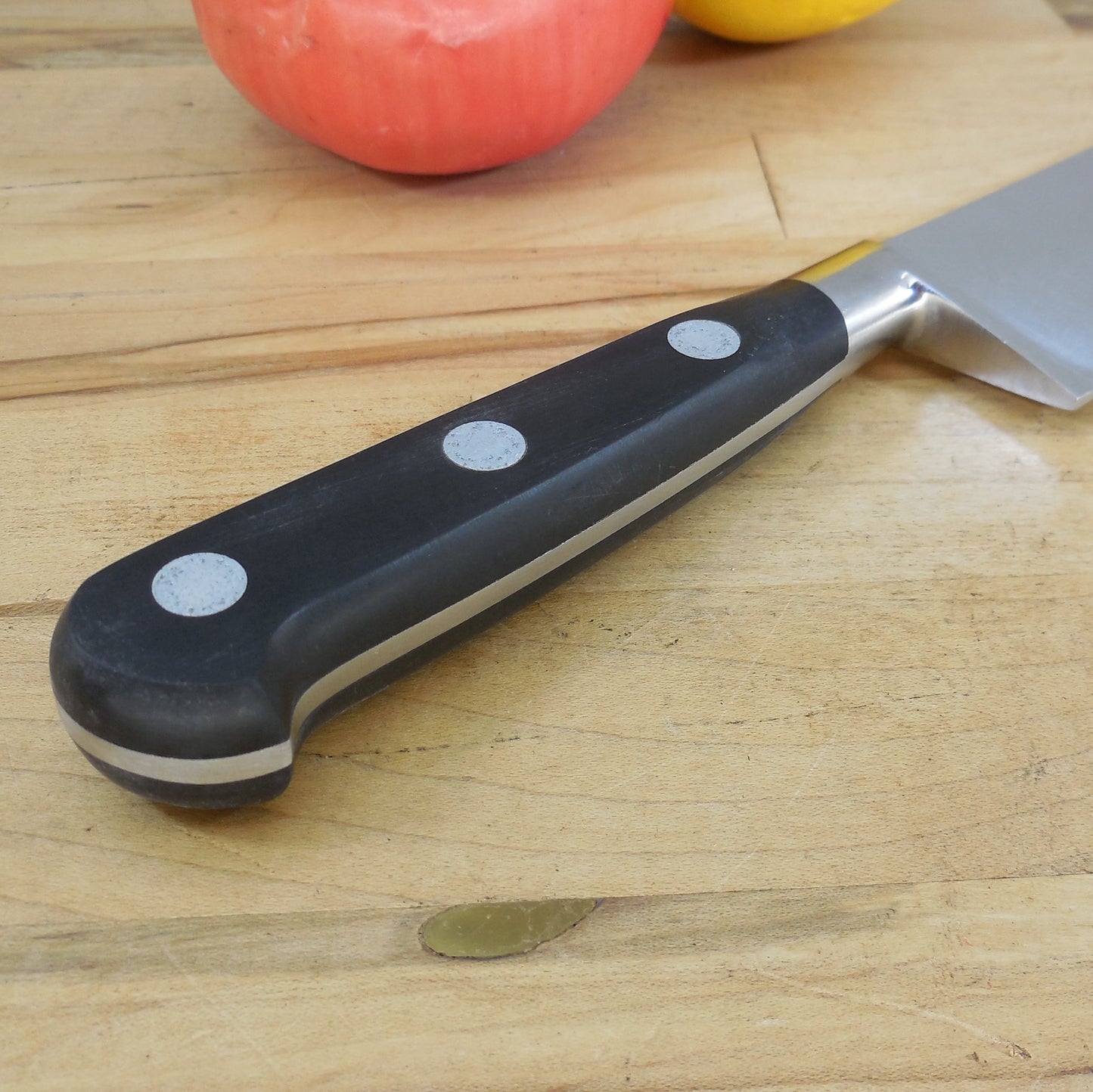 Sabatier France Traditional Stainless 8" Chef Knife Griffin Mark Fully Forged black POM handle
