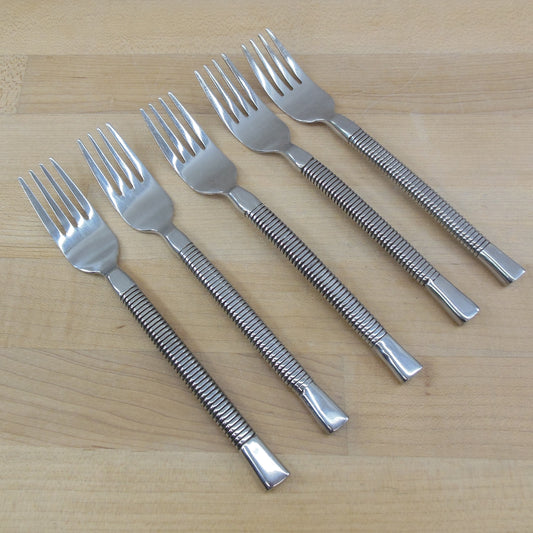 Retroneu Latitudes Stainless Steel Flatware - Salad Forks 5 Set
