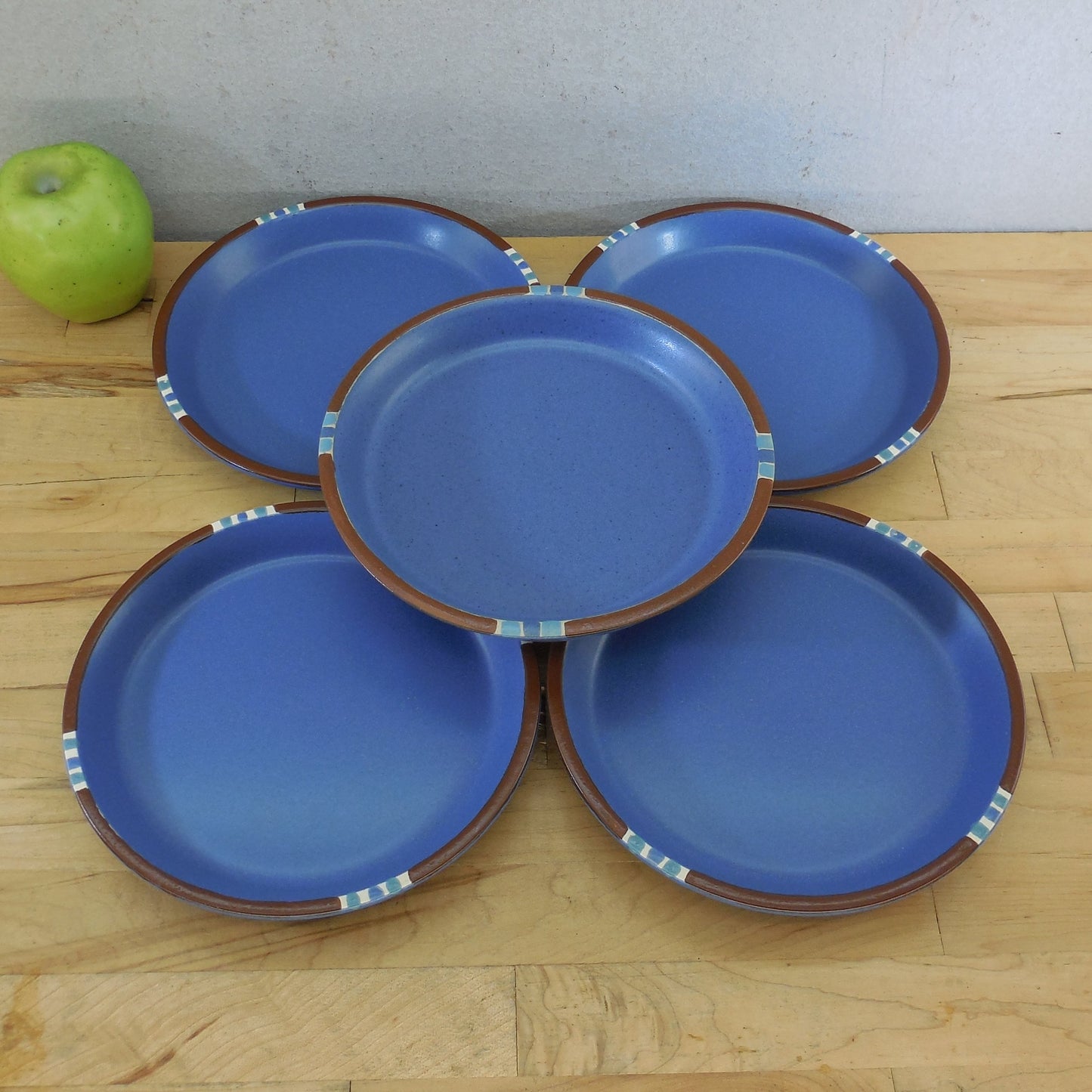Dansk Mesa Sky Blue 5 Lot Salad Plates - 4 Japan 1 Portugal