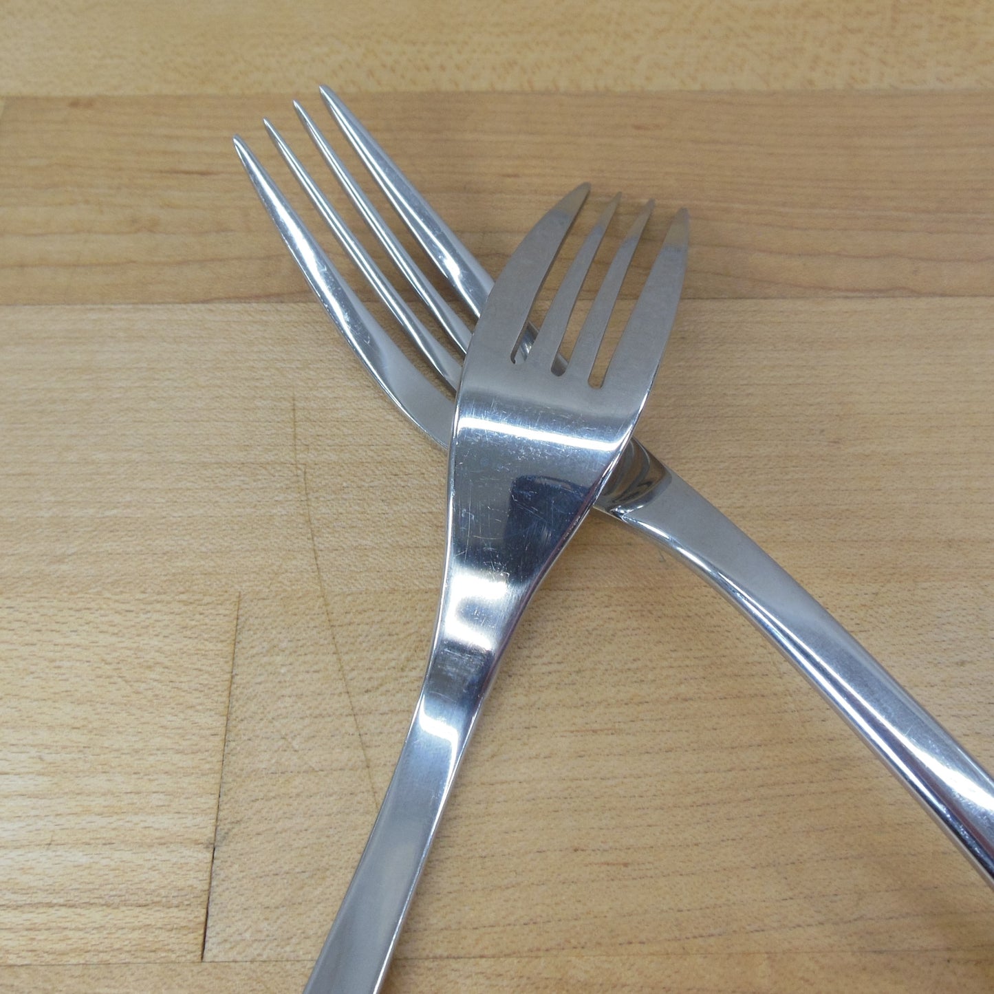 Copy of Nambe Aura Stainless Flatware - 2 Salad Forks Used