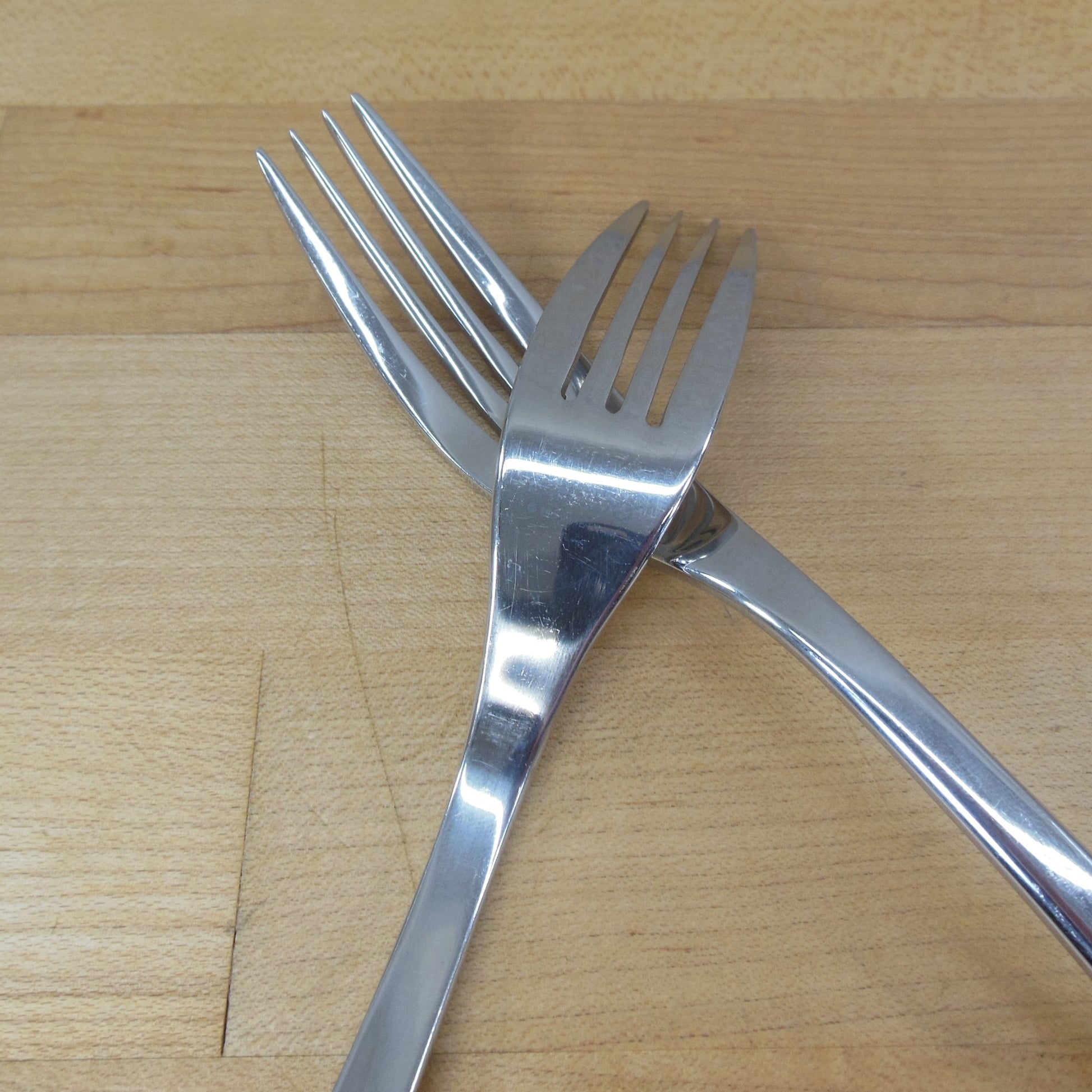 Copy of Nambe Aura Stainless Flatware - 2 Salad Forks Used