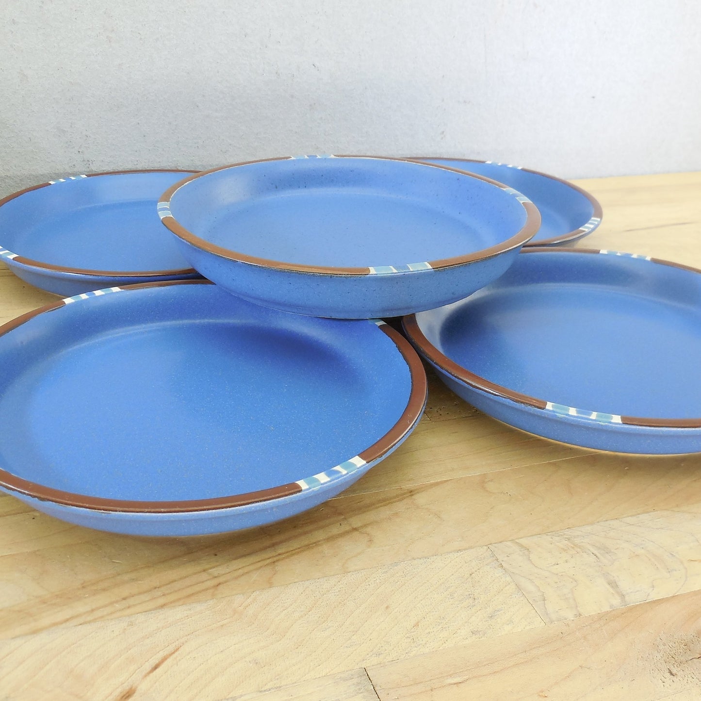 Dansk Mesa Sky Blue 5 Lot Salad Plates - 4 Japan 1 Portugal