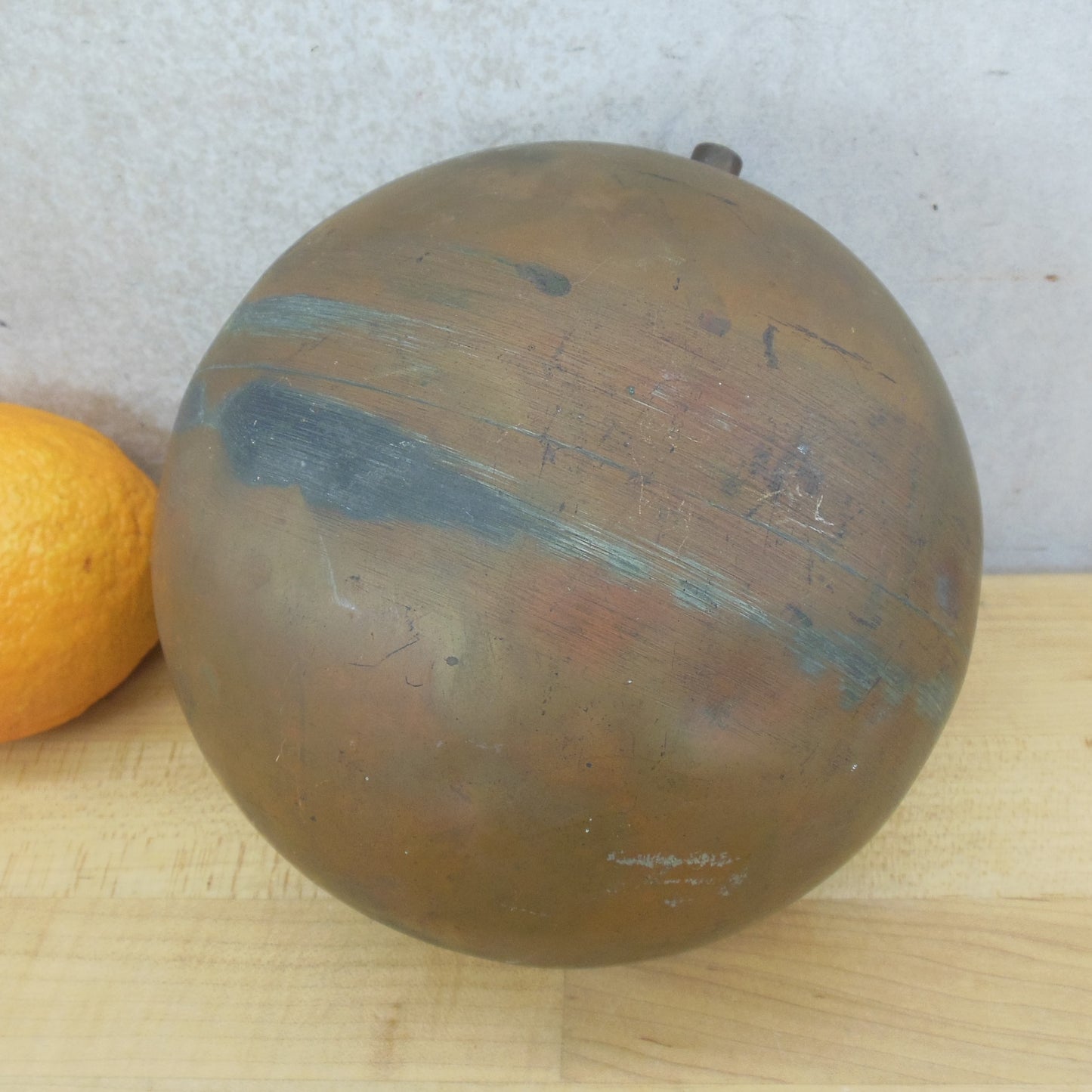 Unbranded Copper Round Float Ball Toilet Tank 6" Sand Weighted Vintage