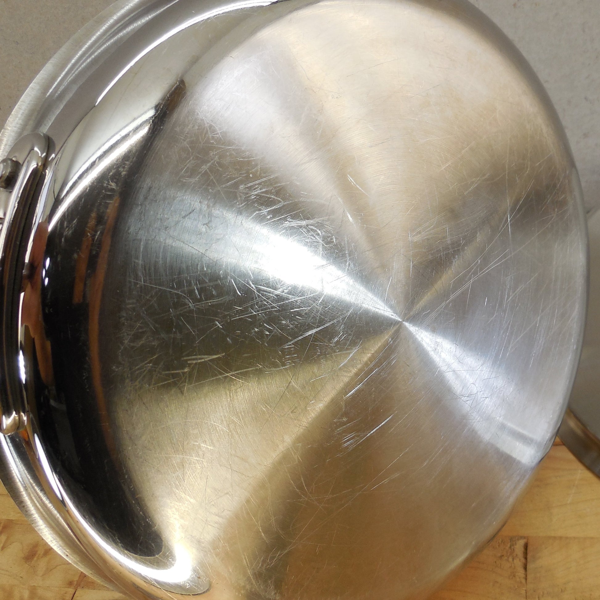 All-Clad USA Stainless Tri-Ply 3 Quart Saute Pan & Lid Cleaned Polished