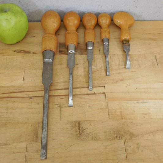 Woodcraft Supply England Cabinet Maker's Screwdriver 5 Set Wood Handles