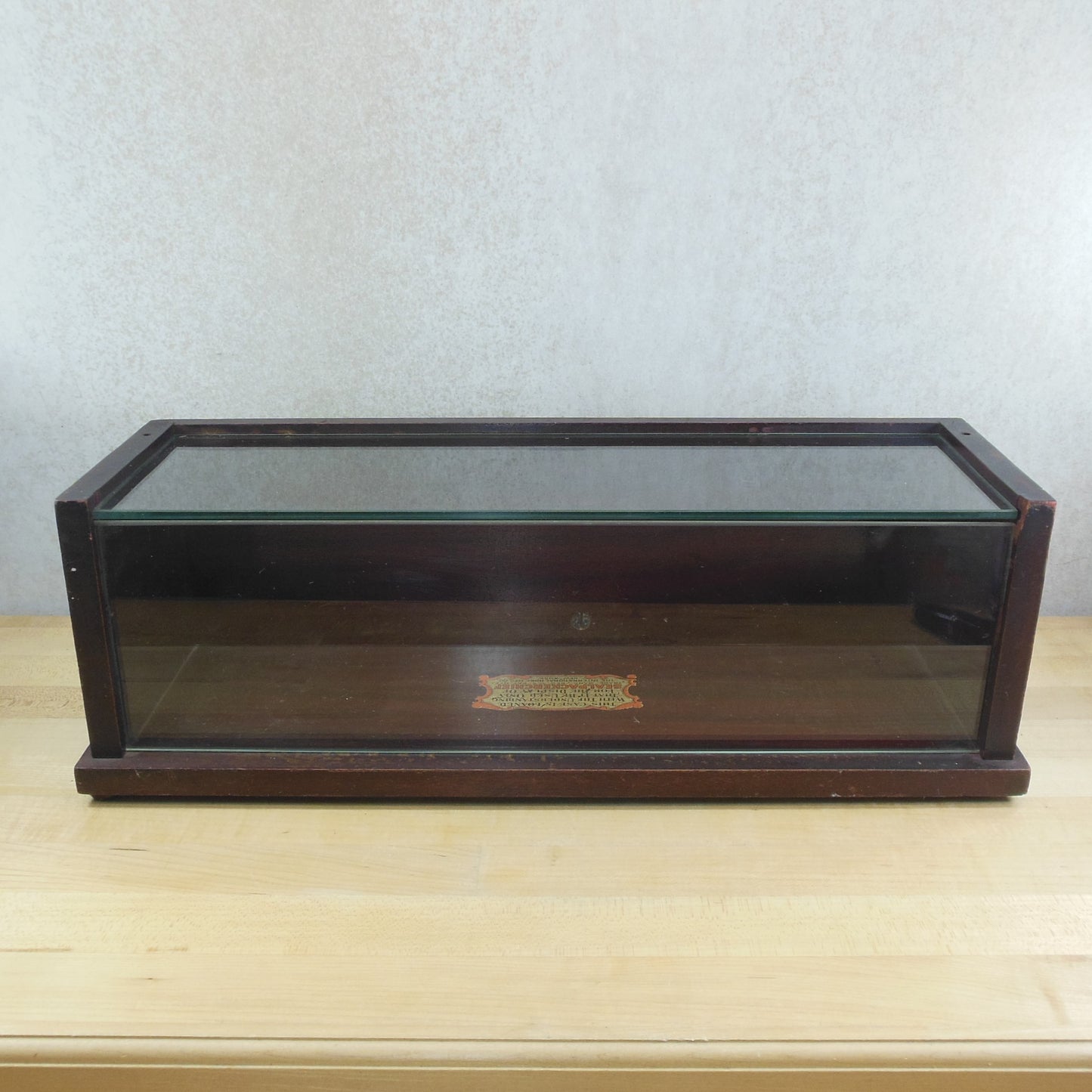 Sealpackerchief Antique Mahogany Glass General Dept. Store Display Case