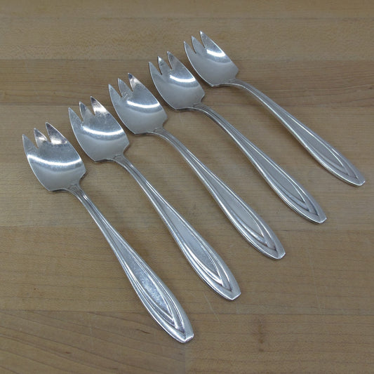 Rogers Bros. Silhouette Silverplate Ice Cream Forks 5 Set