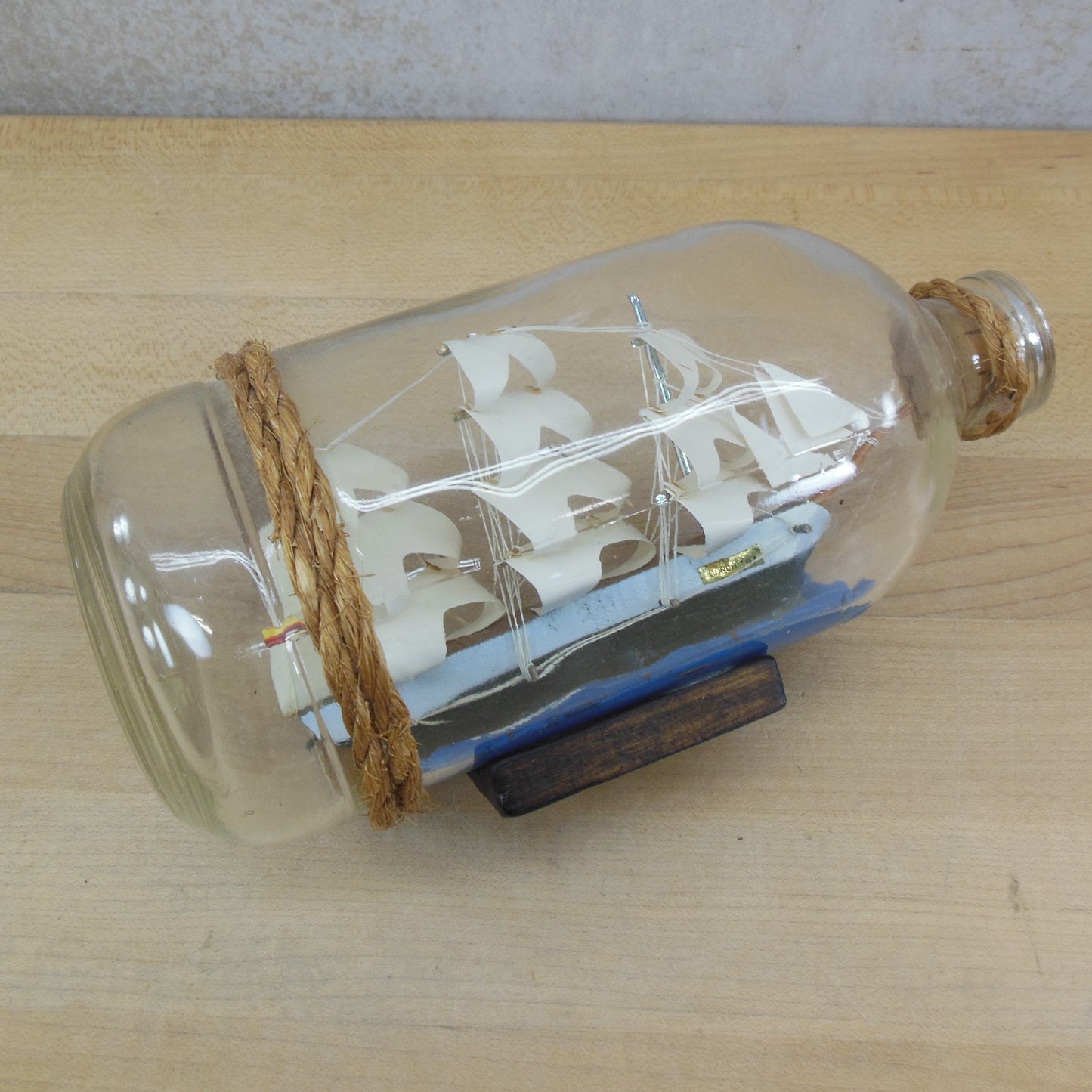 Gorch Fock Sailing Ship In A Bottle Model vintage